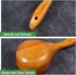 Aemygo 2 Pack Bath Salt Wood Scoops, 9 Inch Multipurpose Wooden Kitchen Scoop Ladle with Long Handle, Water Wooden Scoop for Cooking Bath Salt Rice Beans Soup Flour, Gift for Christmas Birthdays