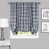 Achim Home Furnishings Tie Up Shade Buffalo Check Window Curtain, 42 in x 63 in, Navy & Ivory