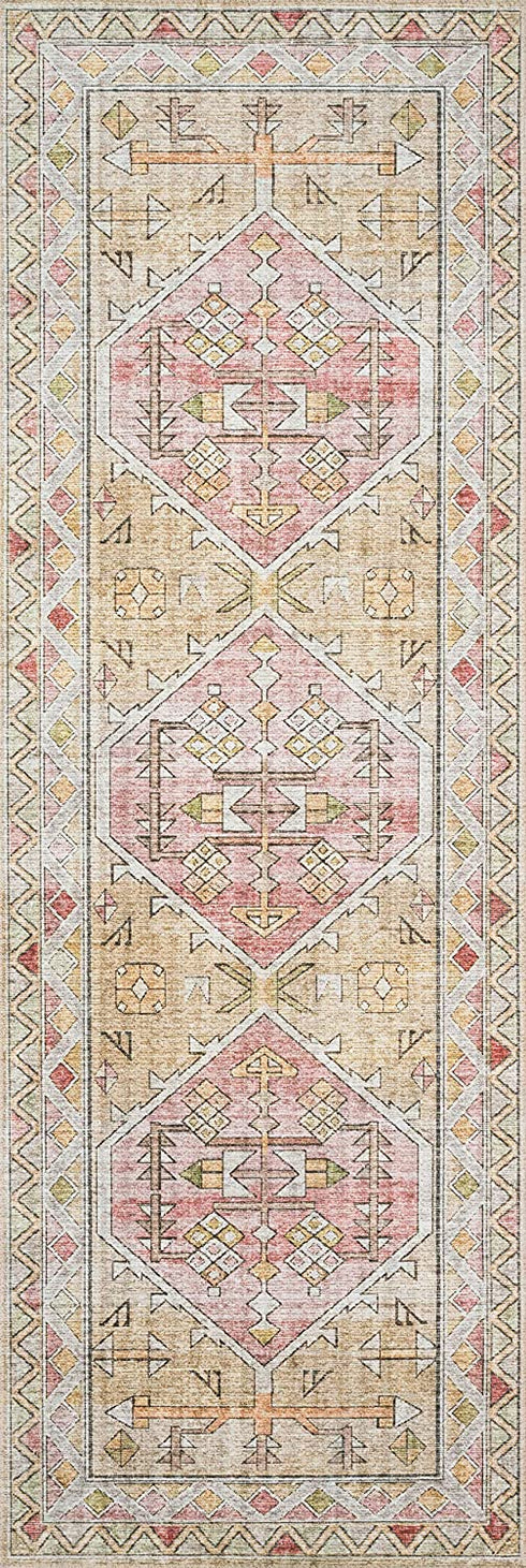Loloi II Skye Collection SKY-04 Gold / Blush, Traditional 2'-3" x 3'-9" Accent Rug