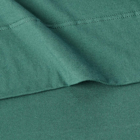 Amazon Basics Cotton Jersey Bed Sheet Set - Twin XL, Dark Green