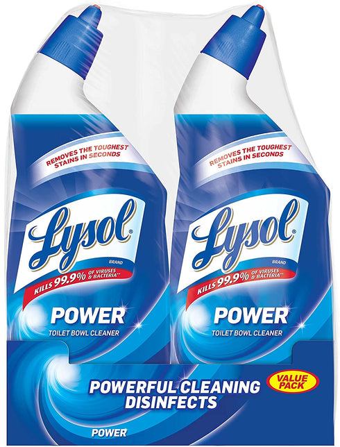 Lysol Power Toilet Bowl Cleaner Value Pack, 2 Count (Pack of 3)