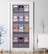 KEETDY 24 Baseball Hat Rack for Door Large Hat Organizer for Baseball Caps with Elastic Pockets Caps Holder Protect and Display Hat Storage, Gray