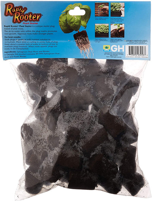 General Hydroponics Rapid Rooter Plant Starters, 50 Plugs