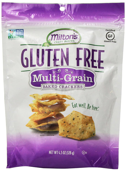 Milton’s Gluten Free Crackers (Multi-Grain). Multi-Grain Gluten-Free Baked Crackers (Single Pack, 4.5 oz).