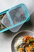 Souper Cubes 2-Cup Freezing Tray, Aqua Color, Pack of 1 with lid