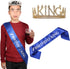 Birthday king sash and King's Crown, Birthday Gifts for Men's Birthday Party