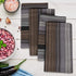 Urban Villa Kitchen Towels, Cuisine stripes,Premium Quality,100% Cotton Dish Towels,Mitered Corners,Ultra Soft (Size: 20X30 Inch),Grey Multi, Highly Absorbent Bar Towels & Tea Towels - (Set of 6)