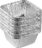 Plasticpro Disposable 4.25'' X 4.25 X 2'' Inch Square Aluminum Tin Foil Baking Pans Bakeware - Cookware Perfect for Baking Cakes,Brownies,Bread, Meatloaf, Lasagna, Pack of 25