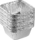 Plasticpro Disposable 4.25'' X 4.25 X 2'' Inch Square Aluminum Tin Foil Baking Pans Bakeware - Cookware Perfect for Baking Cakes,Brownies,Bread, Meatloaf, Lasagna, Pack of 25
