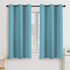 Blackout Curtains Panels for Bedroom - Ultra Soft Microfiber Noise Reducing Thermal Insulated Solid Grommet Window Drapes (Two Panels, 42 x 63 Inch, Aqua)