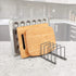 Spectrum Diversified Euro Kitchen Organizer for Plates, Cutting Boards Bakeware, Cooling, Pots & Pans, Serving Trays, Reusable Containers, and Lids Holder Rack, Industrial Gray