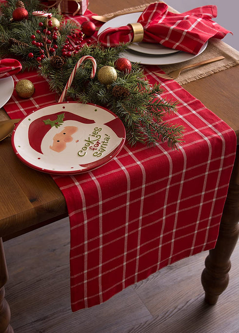 DII Winter Season Dishware Holiday Baking, Cookie Plate, 8.3x8.3", Santa