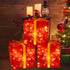 3Packs Christmas Decorations Lighted Gift Boxes - Xmas Tree Skirt Present Ornaments for Home Indoor Outdoor Party Decor with Bows (Assembly Needed,Batteries Not Included)
