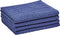 Amazon Basics 100% Cotton Terry Kitchen Dish Towels, Popcorn Texture - 4-Pack, Navy