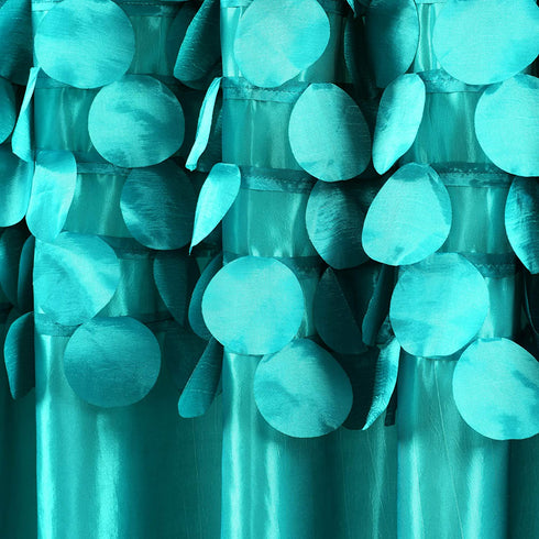 Lush Decor Turquoise Circle Dream Window Curtains Panel Set for Living, Dining Room, Bedroom (Pair), 63? x 54