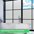 Coavas Window Privacy Film Non-Adhesive Frosted Glass Static Cling Sun Blocking Heat Control Home Office Decorative Stickers for Bathroom Door Coverings (Pure, 29.5 x 118.1 Inch)