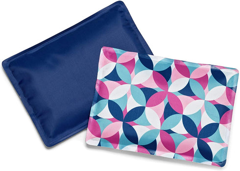 Cool Coolers by Fit + Fresh, Reusable Soft Ice Packs for Baby Bags, Flexible Bottle Ice Pack & Breastfeeding Essentials, Perfect for Breastmilk Storage, 2PK, Berry Geo & Navy
