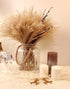 100 pcs Fluffy Pampas Grass Reeds Dried Flower, 17" Tall Not Sparse Natural Plant for Boho Wedding Bouquet Arrangement, Rustic Floral Home Decoration, Vase Filler for Living Room Decor for All Seasons