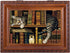 Cottage Garden Cat Sleeping in Library Woodgrain Rope Trim Music Box Plays That's What Friends are for