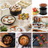 Aurkalri Air Fryer Accessories Set 5 pcs with Non-stick Barrel/Pan, Pizza Pan,Metal Holder,Roasting Racks And Silicone Mat,Fit all 3.7QT - 5.3QT(7 Inch)