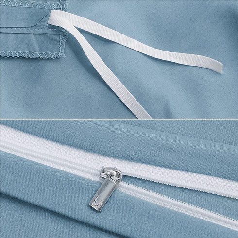 Bedsure Twin Duvet Cover Set Grayish Blue - Brushed Microfiber Soft Duvet Cover Twin 2 Pieces with Zipper Closure, 1 Duvet Cover 68x90 inches and 1 Pillow Sham