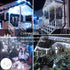 LJX Christmas Lights Outdoor Decorations Icicle Lights 32.8Ft 400LED 8 Modes Connectable Christmas String Lights for Holiday Christmas Wedding Party House Garden Bedroom Indoor Decoration Cold White
