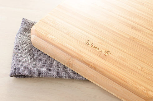 La Boos Square Portion Control Plates (4-Section) - MyPlate Healthy Diet Ratio Control or Weight Loss Aid plate - Made with Bamboo - BPA-Free Lunch Plate or Healthy Eating Plate