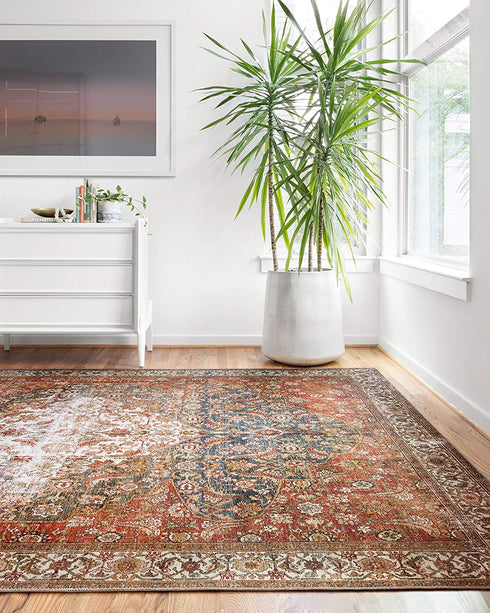 Loloi II Layla Collection LAY-05 Ocean / Multi, Traditional 2'-3" x 3'-9" Accent Rug