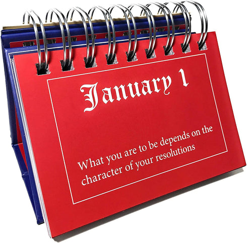 Benjamin Franklin Quotes Daily Flip Calendar - Perpetual 365 Days of Wisdom from Poor Richards Almanack for Motivation Inspiration Home Office Desk Decor