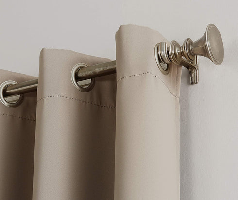 Sun Zero Easton Blackout Energy Efficient Grommet Curtain Panel, 40x84, Stone
