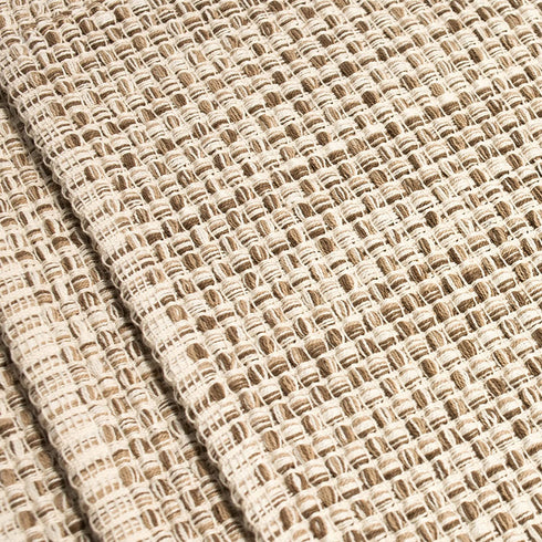 Sweet Home Collection 100% Cotton Placemats for Dining Room Rectangle Two Tone Woven Fabric 13" x 19" Soft Durable Table Mat Set, Set of 4, Eggshell