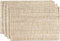 Sweet Home Collection 100% Cotton Placemats for Dining Room Rectangle Two Tone Woven Fabric 13" x 19" Soft Durable Table Mat Set, Set of 4, Eggshell