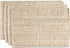 Sweet Home Collection 100% Cotton Placemats for Dining Room Rectangle Two Tone Woven Fabric 13" x 19" Soft Durable Table Mat Set, Set of 4, Eggshell