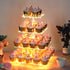 Weddingwish Pastry Stand 4 Tier Acrylic Cupcake Display Stand Cake Stand Dessert Stand Cupcake holder Pastry serving platter Candy Bar Party Décor Wedding Birthday Holidays?Christmas?Yellow Light?