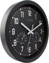 La Crosse 404-2631 12" Black Analog Clock with Temp & Humidity