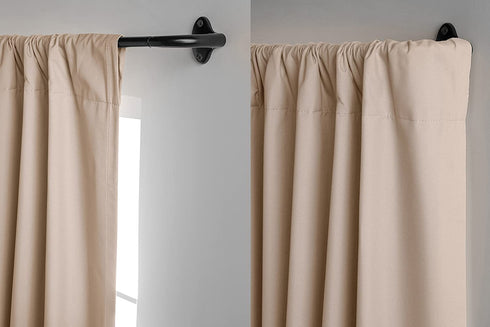 Amazon Basics Room Darkening Blackout Curtain Rod - 28" to 48", Black