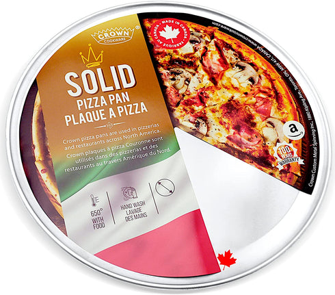 Crown Pizza Pan 16 inch, 1 Pack, Sturdy, Rust Free, Pure Aluminum, Made in Canada