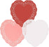 96 Count Heart Doilies 10" Red Pink and White Paper Lace Doilies for Valentine Day Decorations Crafts for Valentine's Day