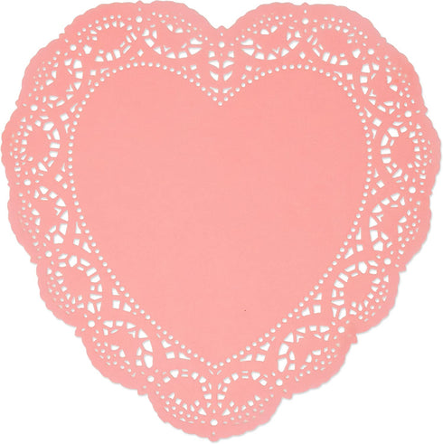 96 Count Heart Doilies 10" Red Pink and White Paper Lace Doilies for Valentine Day Decorations Crafts for Valentine's Day