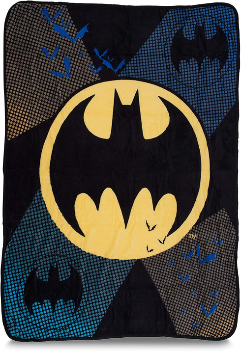 Franco A39678 Kids Bedding Soft Plush Microfiber Throw, 46" x 60", Batman