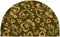 Imports Decor Half Round Vinyl Back Coir Doormat, Heart Swirls, 18-Inch by 30-Inch