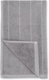 Amazon Basics 6-Piece Fade Resistant Bath, Hand and Washcloth Towel Set - Navy Blue/Dark Gray Pinstripes