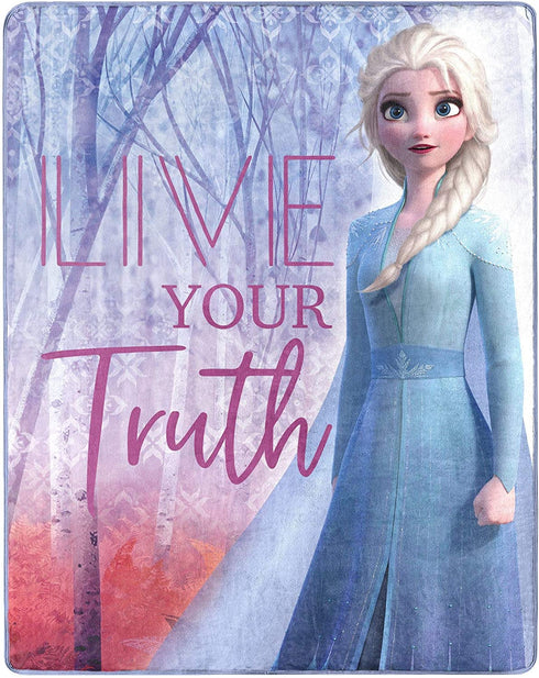 Frozen 2, Elsa Living Truth Silk Touch Throw Blanket, 40" x 50"