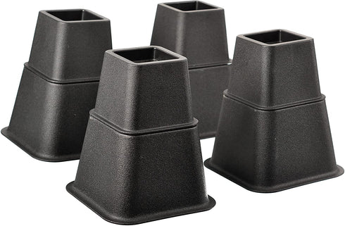 Home-it Adjustable Bed Risers or Furniture Riser bed lifts in Heights of 8, 5 or 3 Inches Heavy Duty Set of 4 bed riser