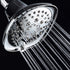 AquaDance, Chrome Hot Oval Square Style 6-setting High-Pressure Luxury Shower Head. Angle Adjustable, Solid Brass Connection Nut, Finish. Premium Quality Exclusive Showerhead from Top American
