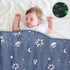 UNUN Glow in The Dark Throw Blanket,Space and Astronaut Soft Warm Cozy Fuzzy Plush Blanket for Kids Teenage Boys Girls Women Best Friend Birthday Christmas (50 x 60 inches Blue)