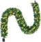 Joiedomi 9ft Christmas Garland Prelit with 100 LED Warm White String Lights, Battery Powered Holiday Decor for Winter Christmas
