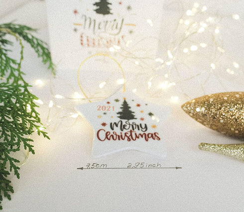 Heart's Sign Ceramic First Christmas in New Home Ornament 2021 | Xmas New Homeowner | New Home Gifts for Home | Our First Apartment Ornament 2021 | New House Gifts for Newlyweds Home