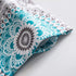 DriftAway Bella Medallion Pattern Room Darkening Rod Pocket Window Curtain Valance 52 Inch by 14 Inch Aqua and Gray
