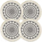 Sungea Mandala Round Placemats Set of 4, Boho Cotton Woven Macrame Tassels Table Mats Washable Heat Resistant Neutral Place Mat for Dining Room Kitchen Table Decor (13 Inches, Dark Grey)